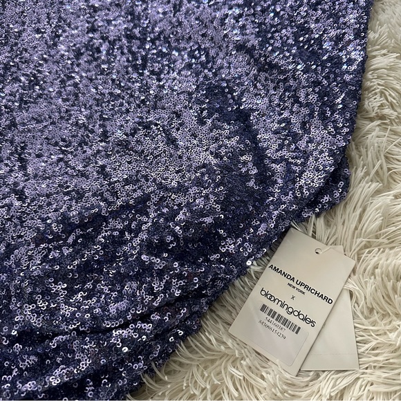 Amanda Uprichard Samba Sequin Halter Midi Dress Gown Medium - Picture 7 of 15